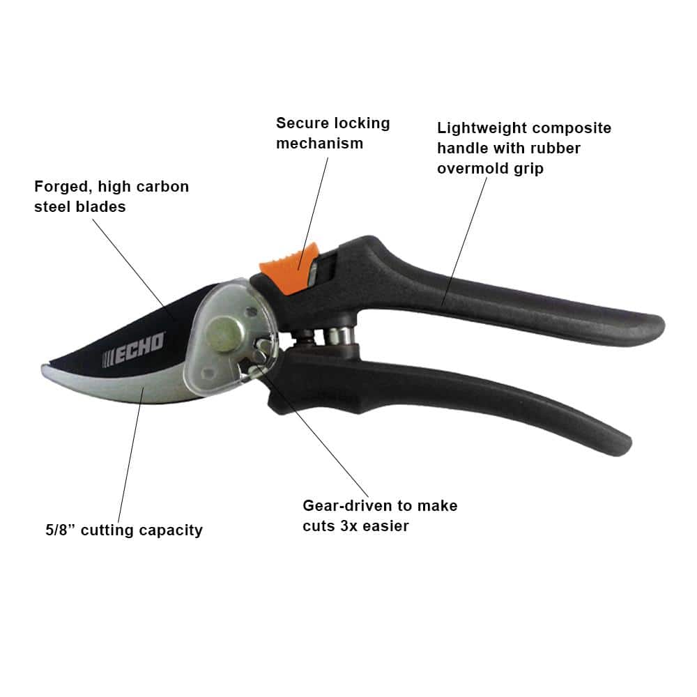 Bypass Hand Pruner with Teflon Coated Steel Blade - Hercitys