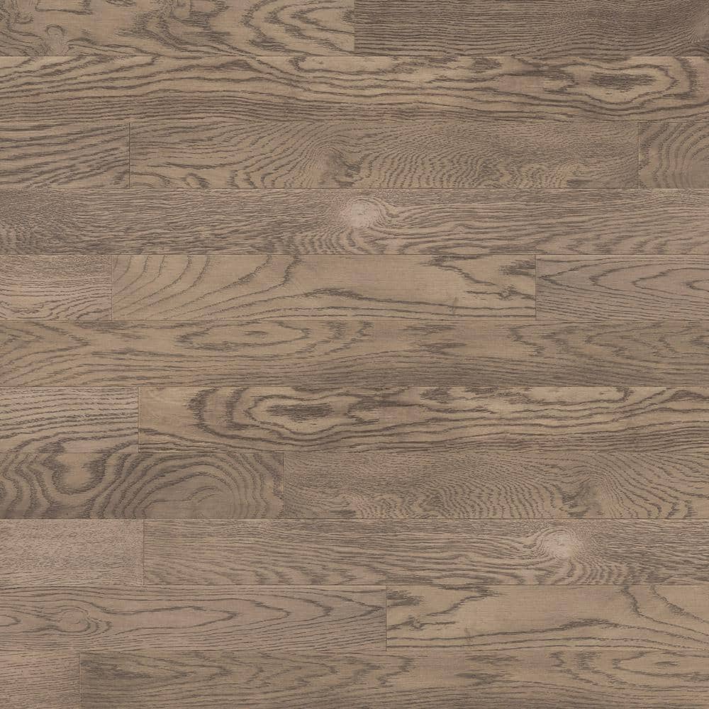 Silver Grey Oak 3/8 in. T x 3 in. W Tongue and Groove Wire Brushed Engineered Hardwood Flooring (35.34 sq.ft./case) - Hercitys