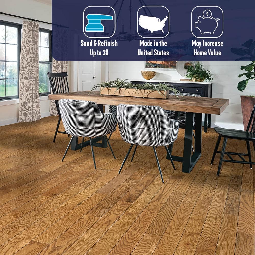 Plano Field and Woodlands Red Oak 3/4 in. T x 5 in. W Smooth Solid Hardwood Flooring (23.5 sq.ft./ctn) - Hercitys