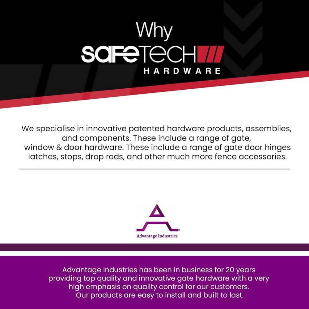 Padlock Lockable Post Wrap Around 2 Sided Gate Lock Latch - Hercitys