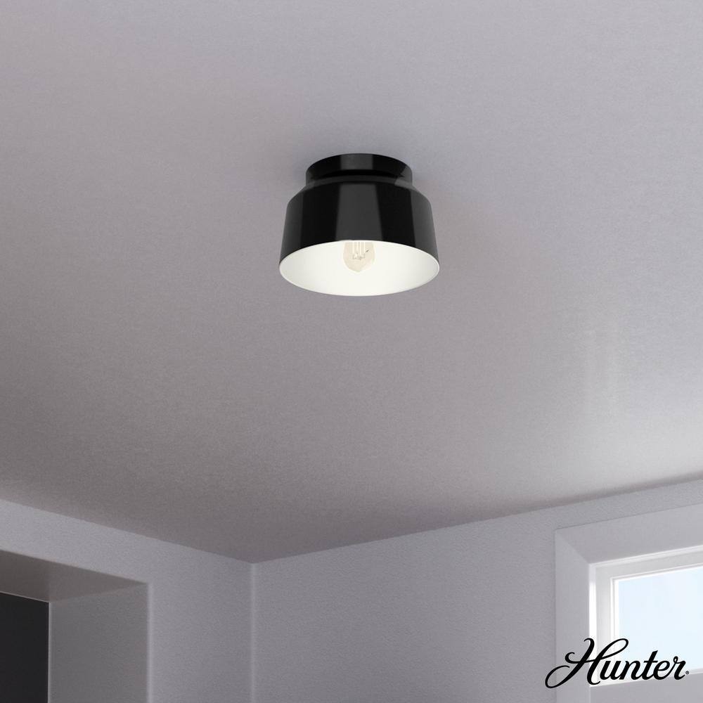 Cranbrook 12 in. 1 Light Matte Black Flush Mount Bedroom Light - Hercitys