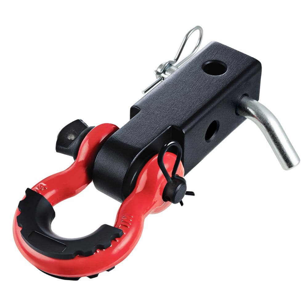 Shackle Hitch Receiver 2 in. 65900 lbs. Breaking Strength D Ring Shackle with Trailer Hitch Lock Pin Towing Accessories - Hercitys