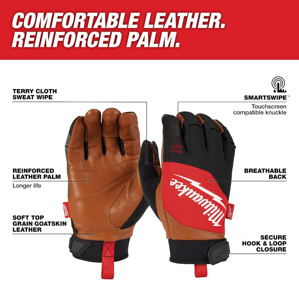 XX-Large Goatskin Leather Performance Work Gloves - Hercitys