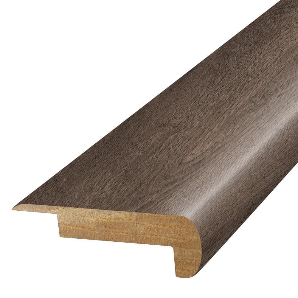 Rocket  0.75 in. T x 2.37 in. W x 78.7 in. L Textured Wood Look Laminate Moulding/Trim Stair Nose Molding - Hercitys