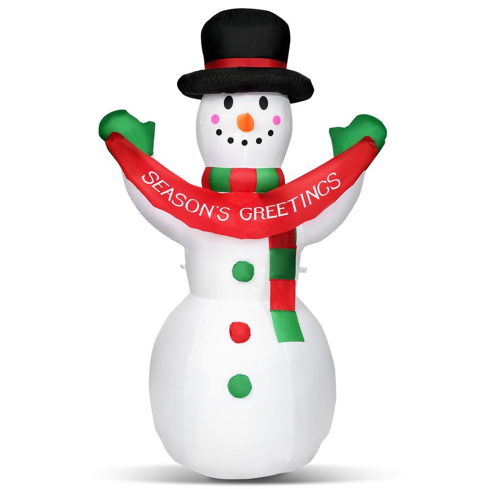 6 ft. Pre-lit LED Lights Christmas Snowman Christmas Inflatable with Strong Weather Resistance - Hercitys