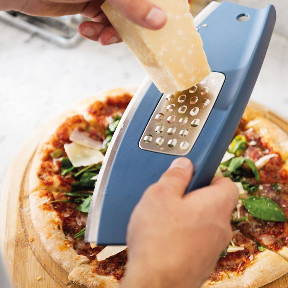 Leo Collection Blue Rocking Pizza Slicer and Grater - Hercitys
