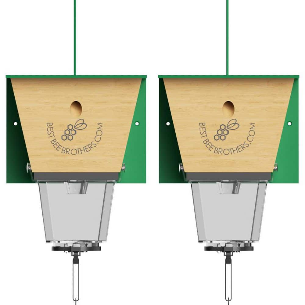 Ultimate Pro Carpenter Bee Trap with Bee Vault and Extra Large External Receptacle (2-Pack) - Hercitys