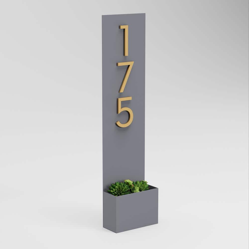 Standing Tall Rectangle Address Planter - Hercitys