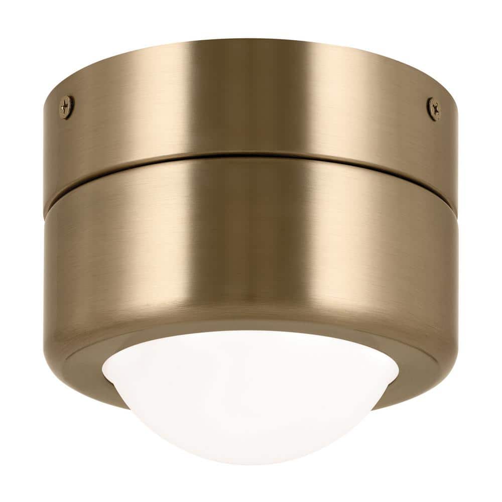 Tibbi 5.5 in. 1-Light Champagne Bronze Integrated LED Modern Hallway Flush Mount Ceiling Light - Hercitys