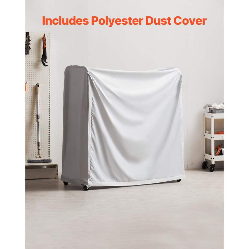 Rolling Tire Storage Rack, 22.44 in. W x 62.4 in. D Black Adjustable Height Steel Garage Wall Shelf, 2-Shelf Holder - Hercitys