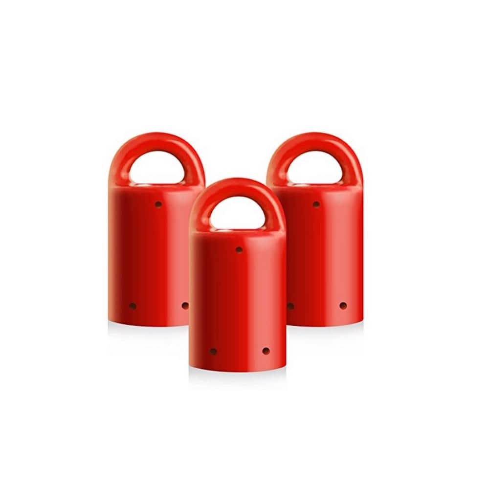 Heavy-Duty Indoor Outdoor Neodymium Anti-Rust Magnet, Magnetic Stud Finder, Key Organizer in Red (3-Pack) - Hercitys