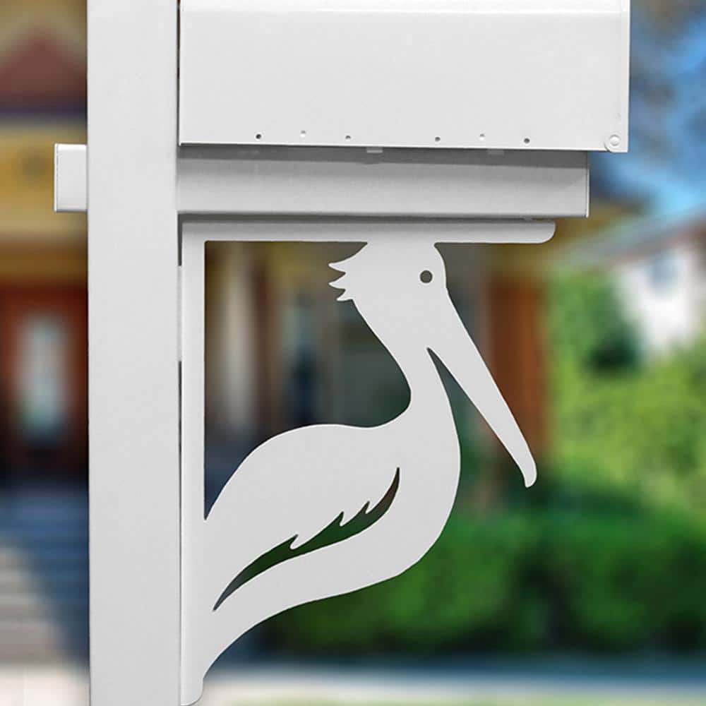 Decorative 16 in. Paintable PVC Pelican Mailbox or Porch Bracket - Hercitys