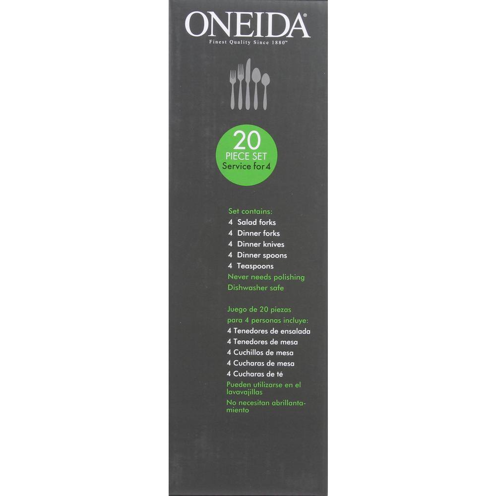 Nocha 20-Piece Brushed Stainless Steel Flatware Set - Hercitys