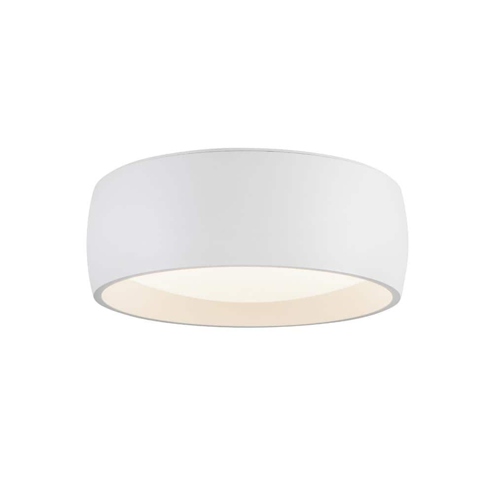 Savile 4 in. 1 Light 16-Watt White Integrated LED Flush Mount - Hercitys