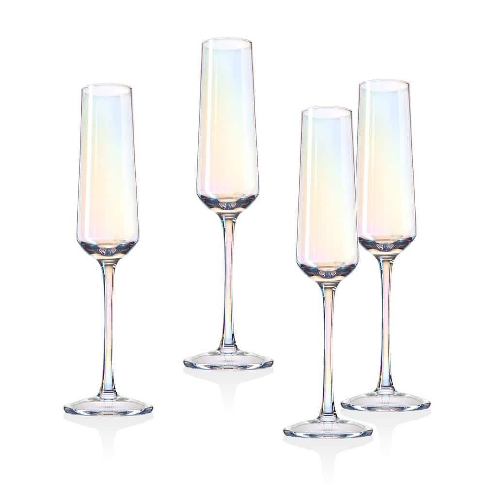 Monterey 6 oz. Crystal Champagne Flutes (Set of 4) - Hercitys