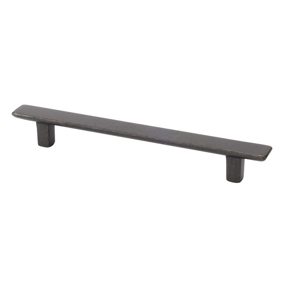 Italian Design Collection 5 in. Center-to-Center Dark Bronze Thin Modern Rectangular Cabinet Pull - Hercitys