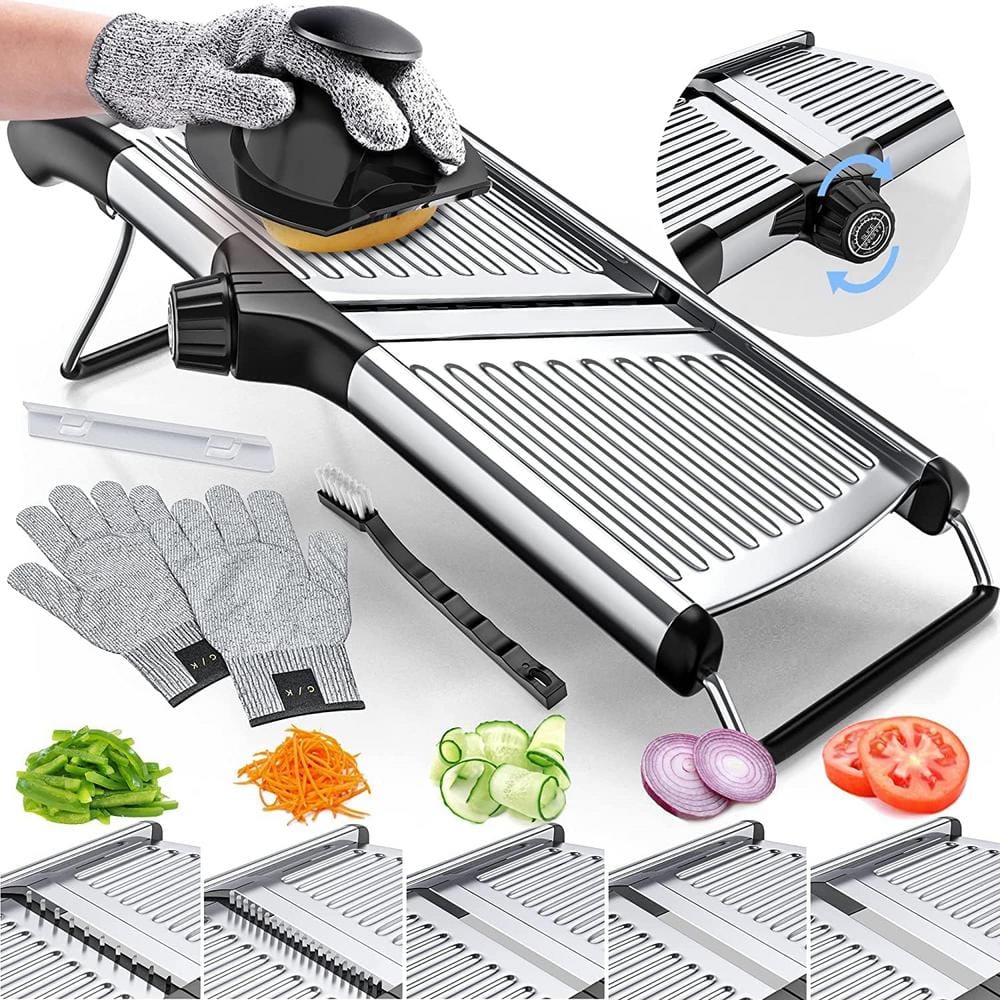 Adjustable Mandoliner Food Slicer, Mandoliner Slicer for Kitchen Potato, Tomato, Carrot and Onion Slicer - Hercitys