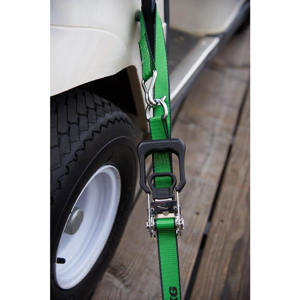 Chrome Ratchet Tie-Down Strap 16 ft. x 1.25 in. 1,000 lbs. (2-Pack) - Hercitys