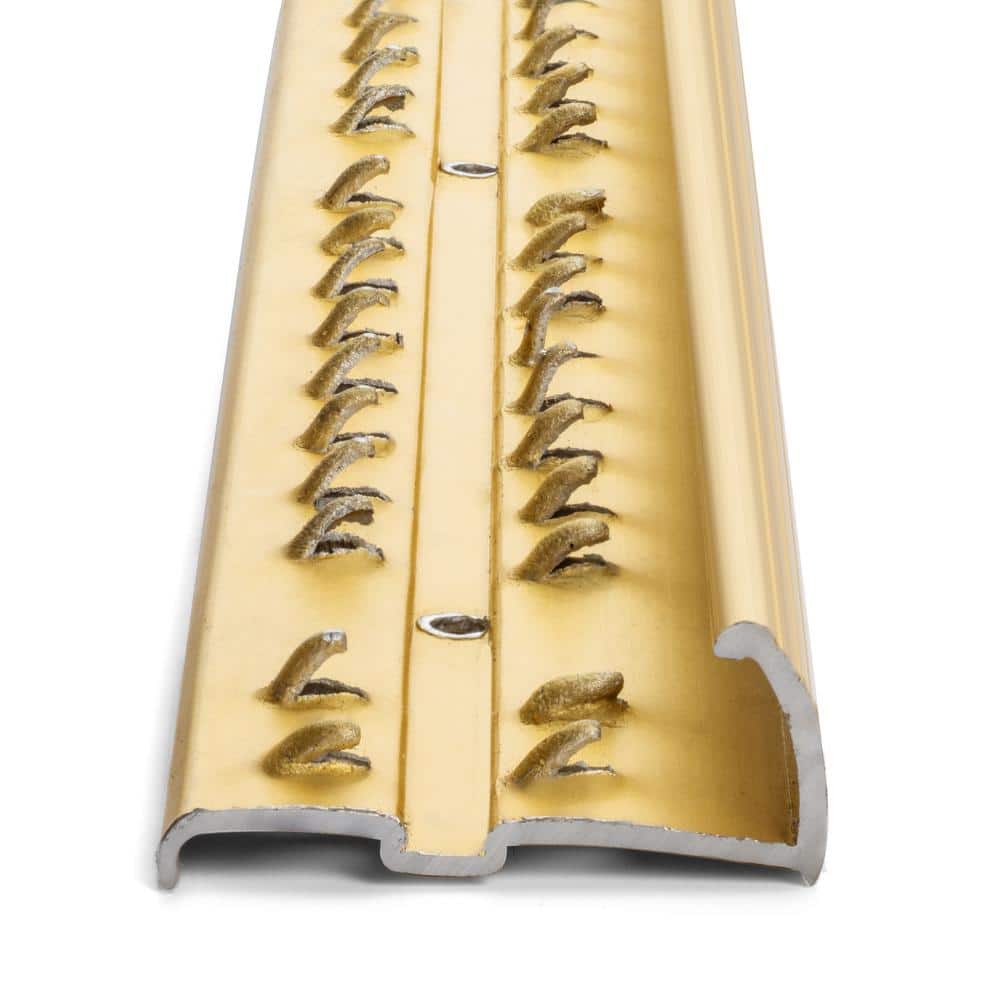 Satin Gold 1-3/8 in. x 144 in. Carpet Gripper Transition Strip - Hercitys