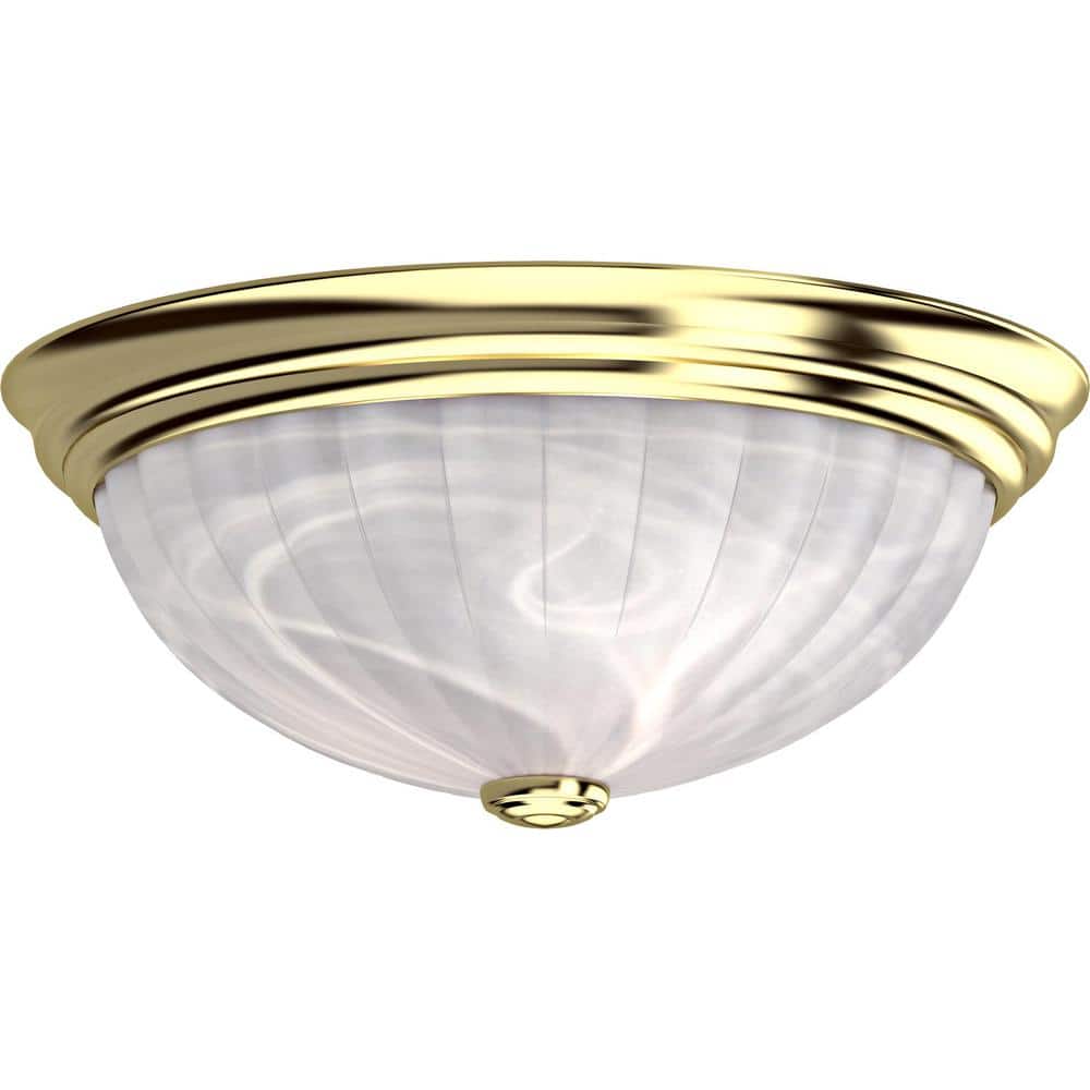 Marti 1-Light Polished Brass Flushmount - Hercitys