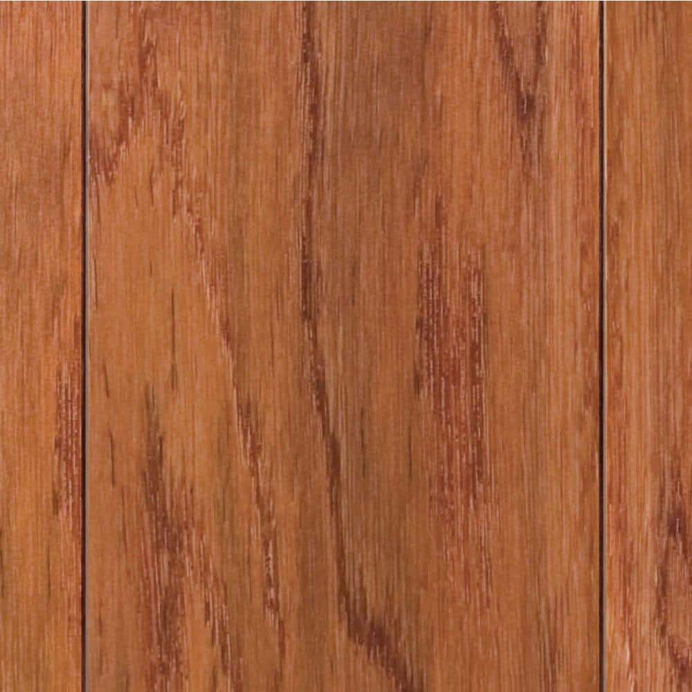 Gunstock Oak 1/2 in. T x 4.7 in. W Tongue and Groove Hand Scraped Engineered Hardwood Flooring (24.8 sq.ft./case) - Hercitys