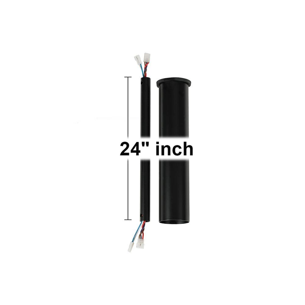 Minimalist 24 in. Matte Black Extension Downrod for Minimalist or Minimalist Max Ceiling Fan, Includes Decorative Tube - Hercitys