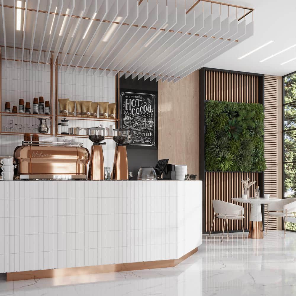 Arte 1.97 in. x 7.87 in. Matte White Ceramic Subway Wall and Floor Tile (6.458 sq. ft./case) (60-pack) - Hercitys