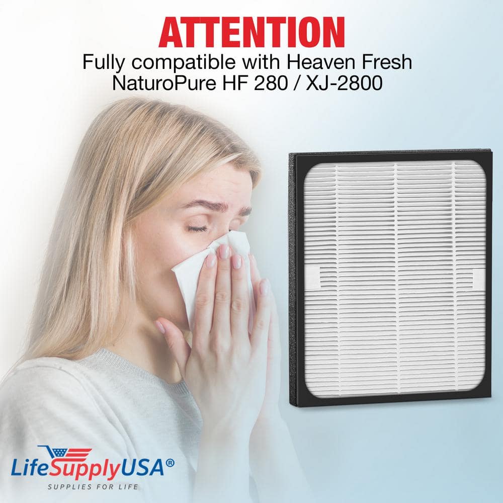 True HEPA Filter Replacement Compatible with Heaven Fresh NaturoPure HF 280 / XJ-2800 Air Purifier - Hercitys