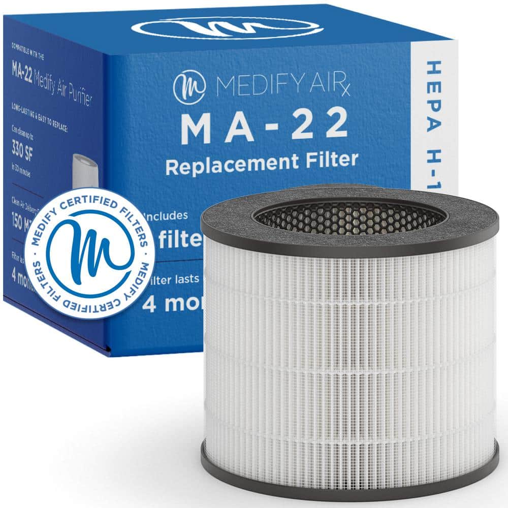 Medify MA-22 Genuine Replacement Filter : H13 HEPA, and Activated Carbon for 99.9% Removal : 1-Pack - Hercitys