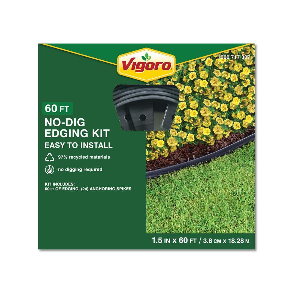 60 ft. No-Dig Plastic Landscape Edging Kit - Hercitys