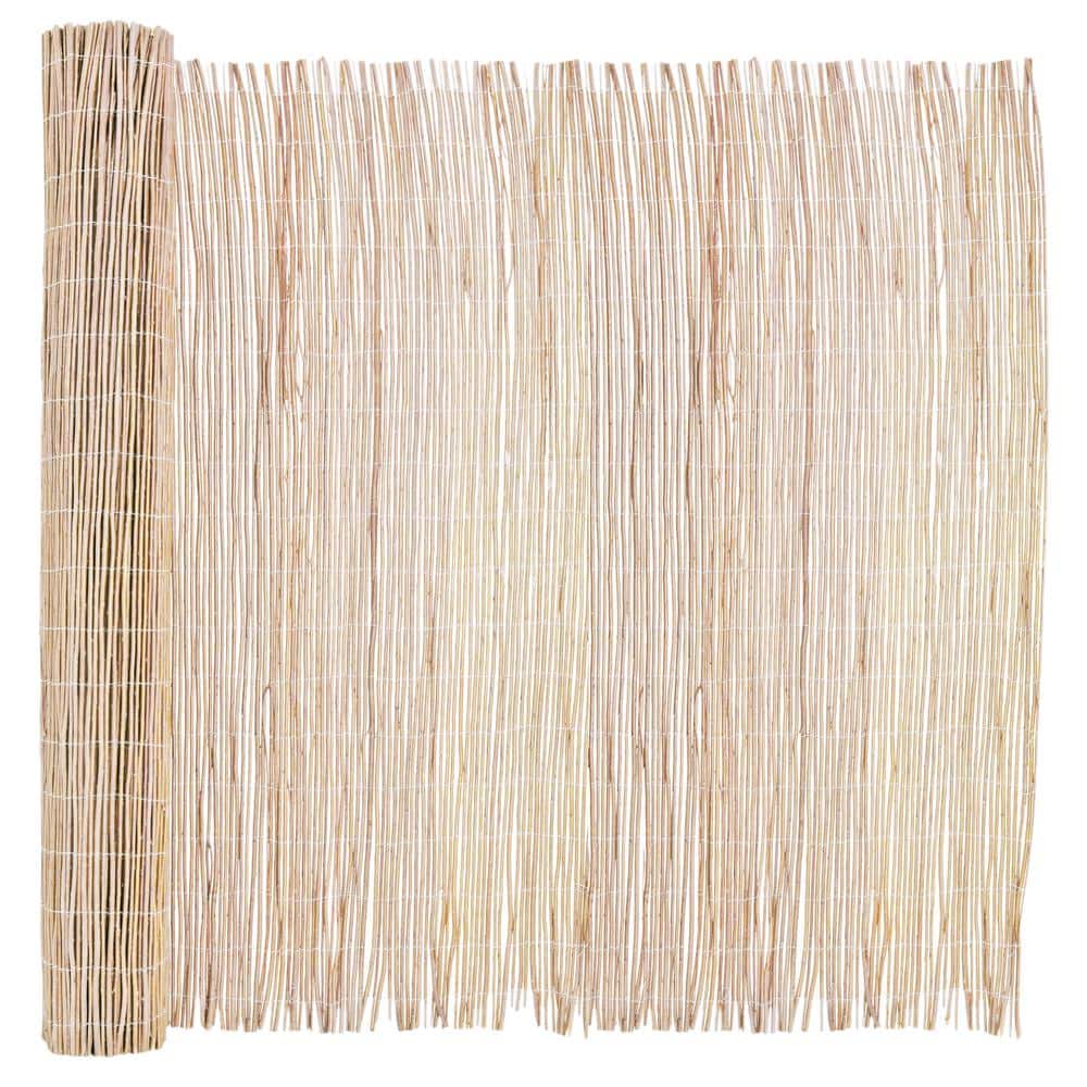 6 ft. H x 8 ft. L Peeled Willow Wood Garden Fence - Hercitys