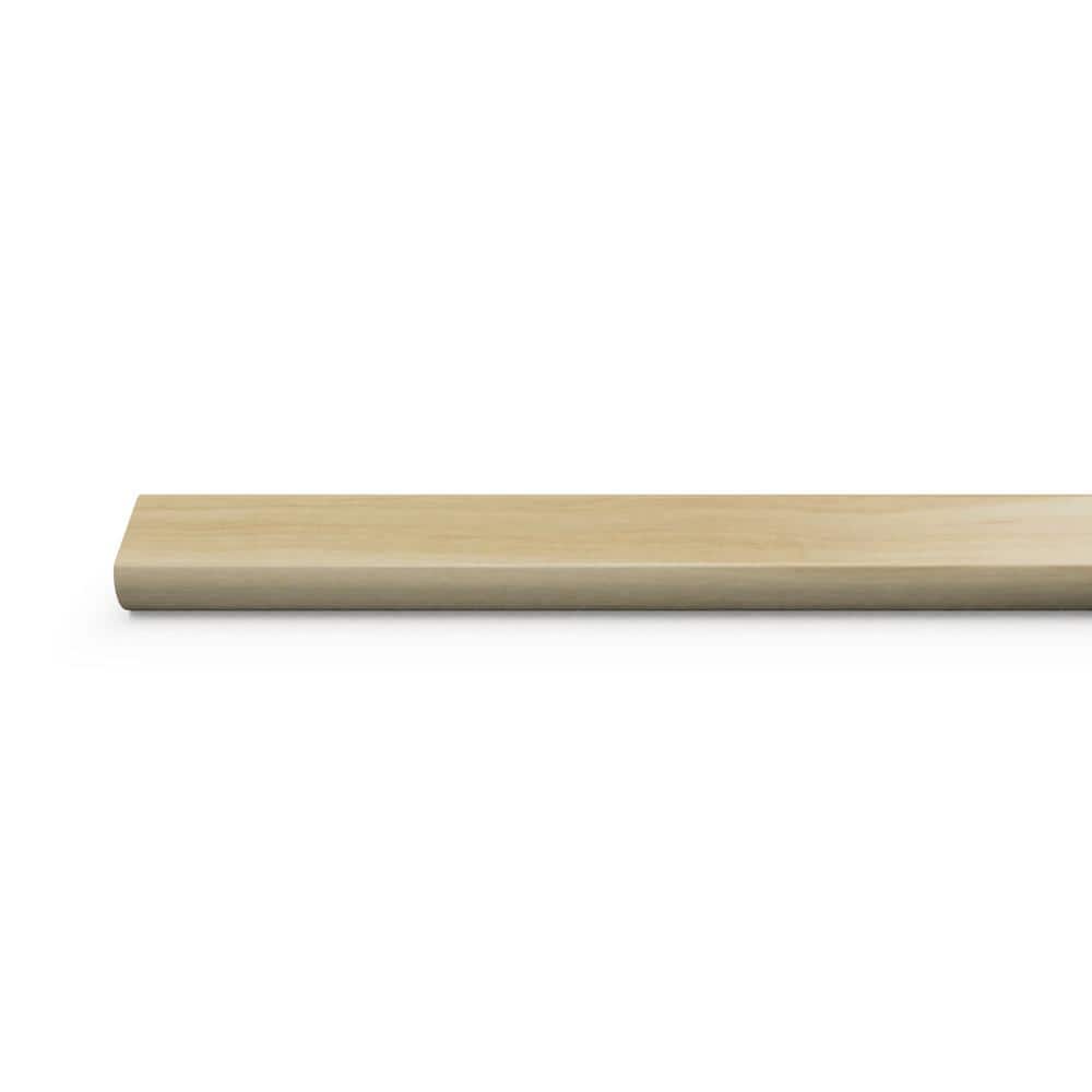 Natural Hickory 3/4 in. Thick x 2 in. Width x 78 in. Length Hardwood Overlap Stair Nose Molding - Hercitys
