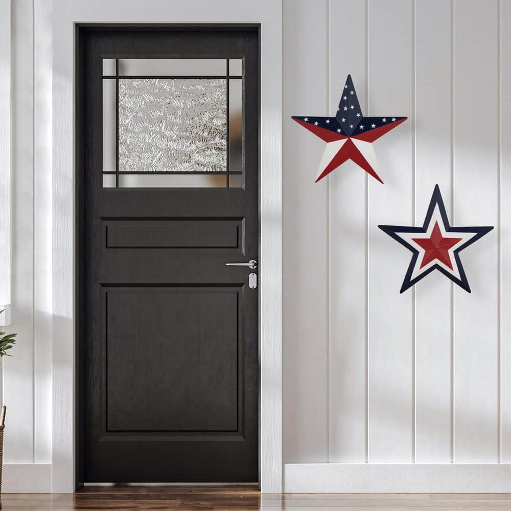 Americana Star Metal Wall Decoration-15 in. - Hercitys