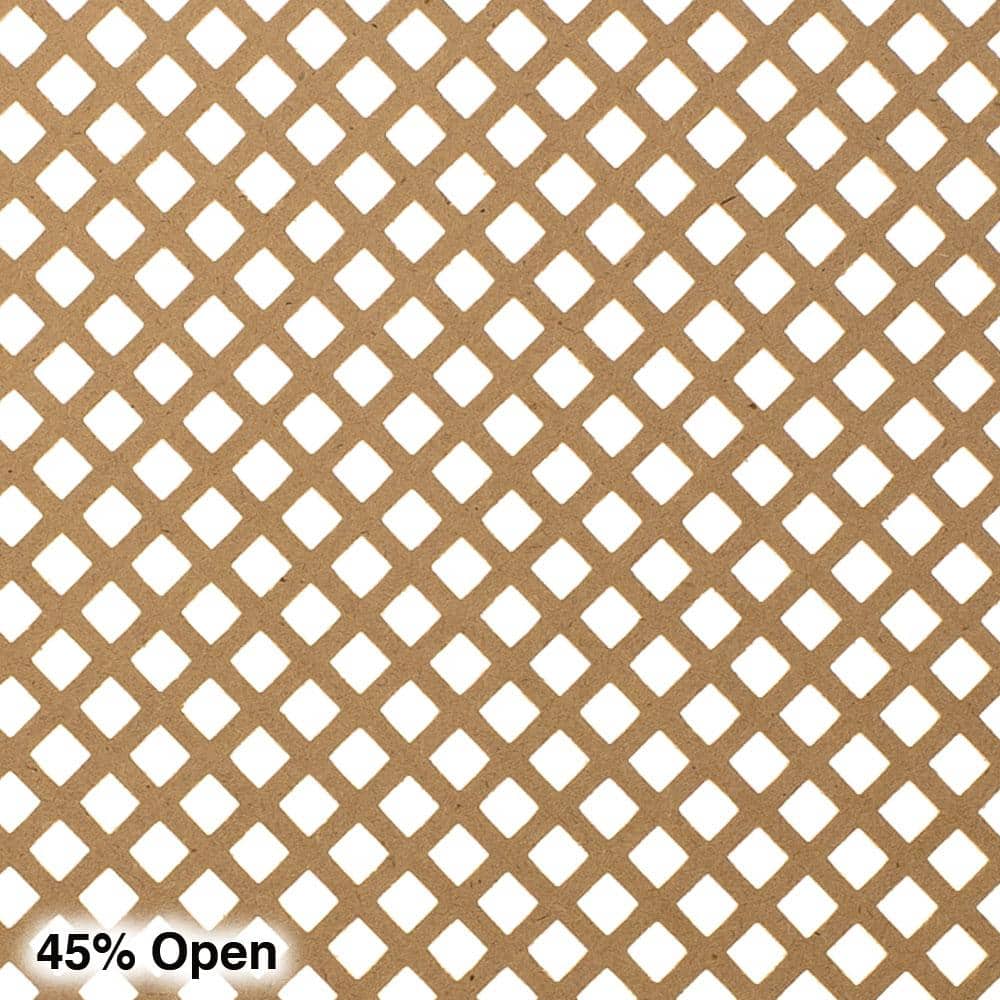 72 in. x 24 in. x 1/8 in. Unfinished Diamond Decorative Perforated Paintable MDF Screening Panel Insert - Hercitys