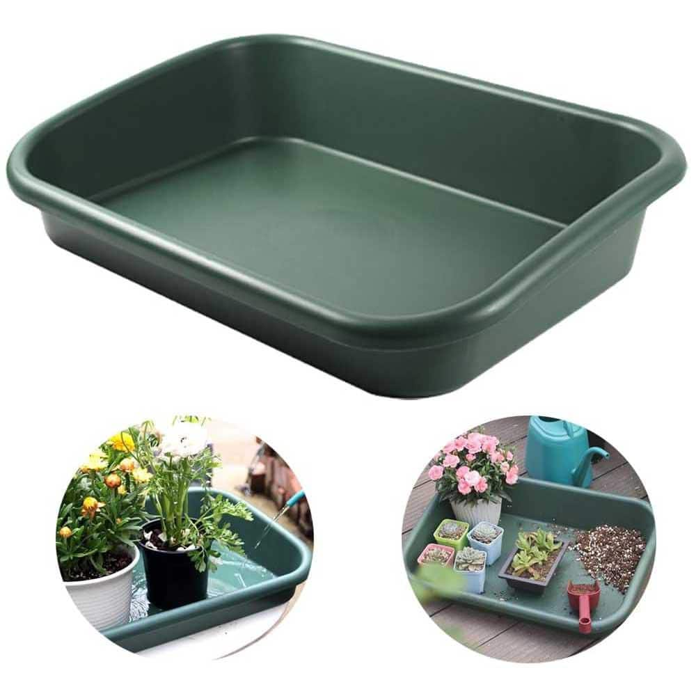 Multifunctional Potting Tray 23 in. x 16.4 in. x 4.3 in. Durable BPA-Free for Seeding Mixing Growing Storage - Hercitys