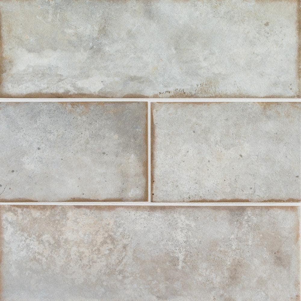 Reina Steel Gray 4 in. x 12 in. Gloss Subway Ceramic Wall Tile (10.98 sq. ft./Case) - Hercitys