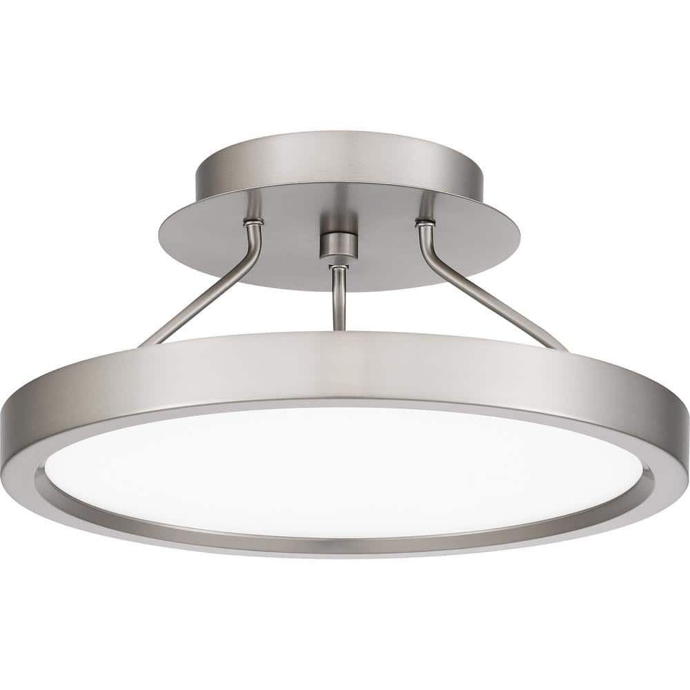 Outskirts 11 in. Brushed Nickel LED Semi-Flush Mount - Hercitys
