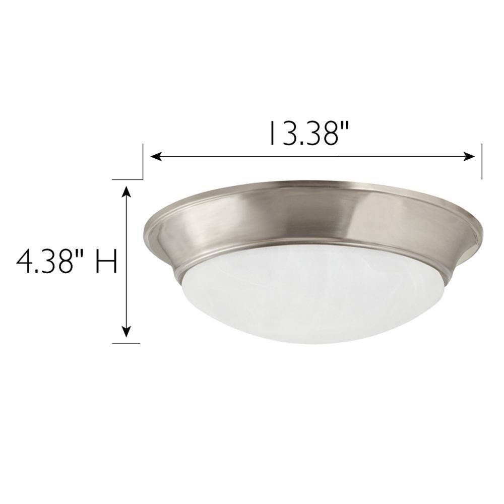 Tess 13 in. Modern Integrated LED Flush Mount Ceiling Light with Alabaster Glass Shade - Hercitys