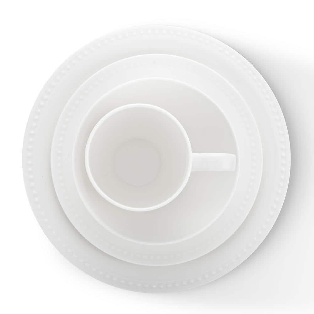 Stone Lain Ava 32-Piece Dinnerware Set Bone China, Service For 8, White - Hercitys