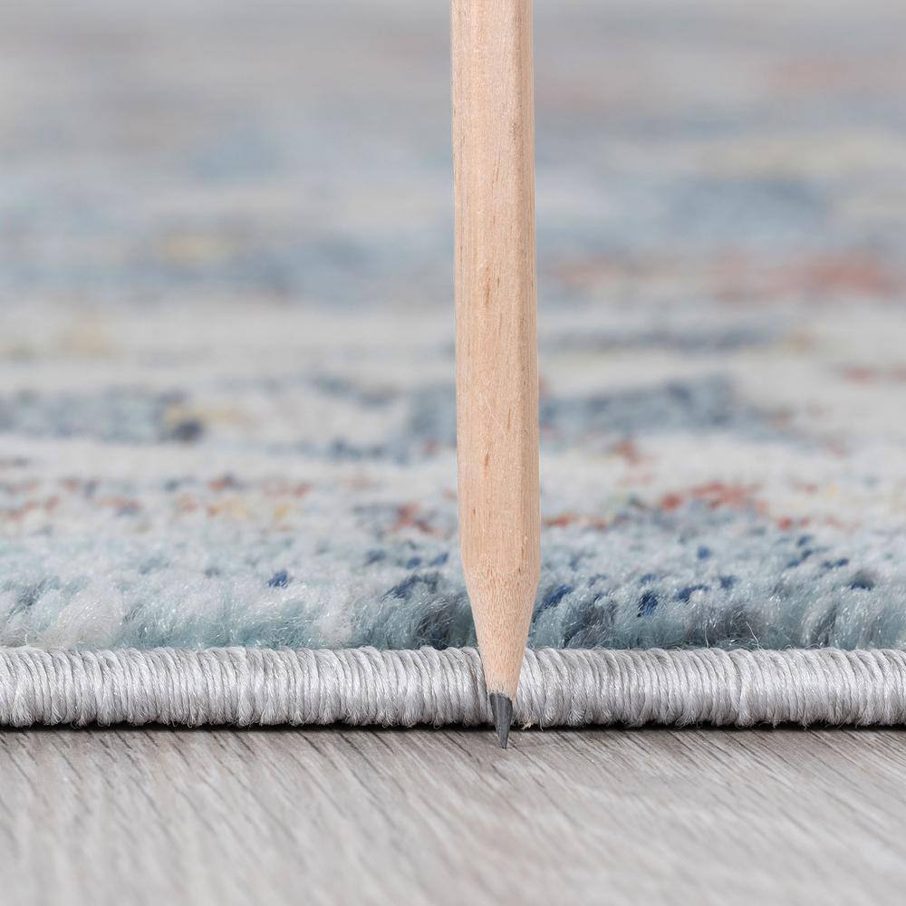 Reina Abstract Navy 5 ft. x 7 ft. Indoor Area Rug - Hercitys