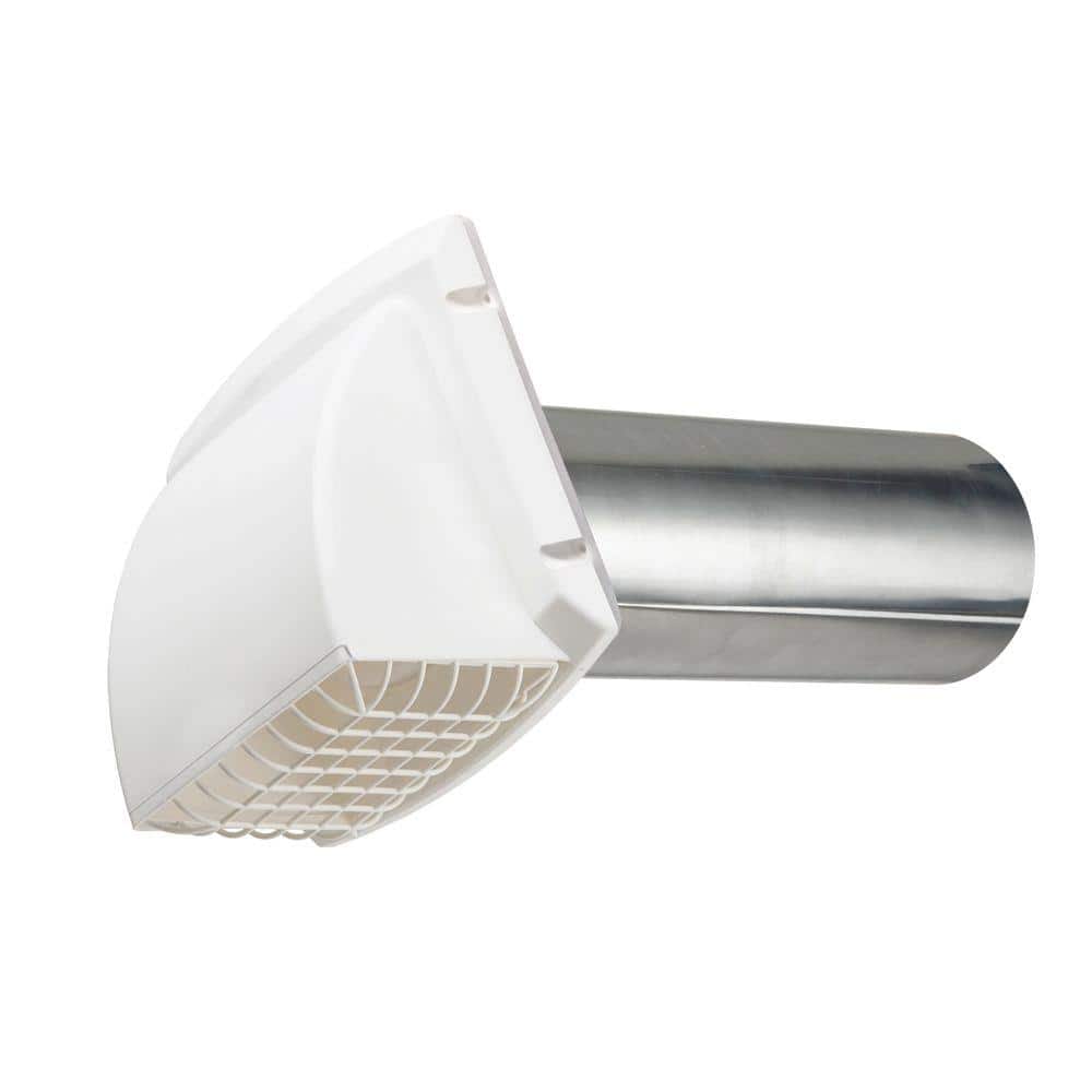 Wide Mouth Dryer Vent Hood in White - Hercitys