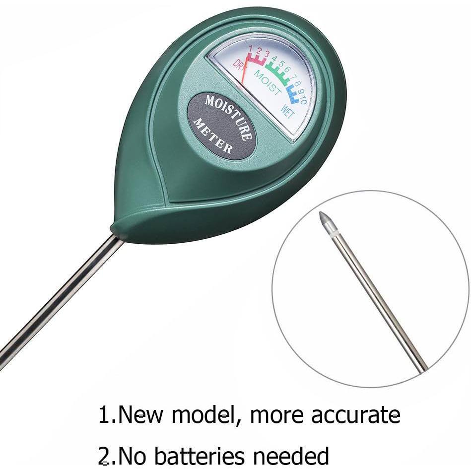 7 in. Soil Moisture Meter, Hygrometer Sensor for Gardening and Outdoor Plants, No Batteries Required (2-Pack) - Hercitys