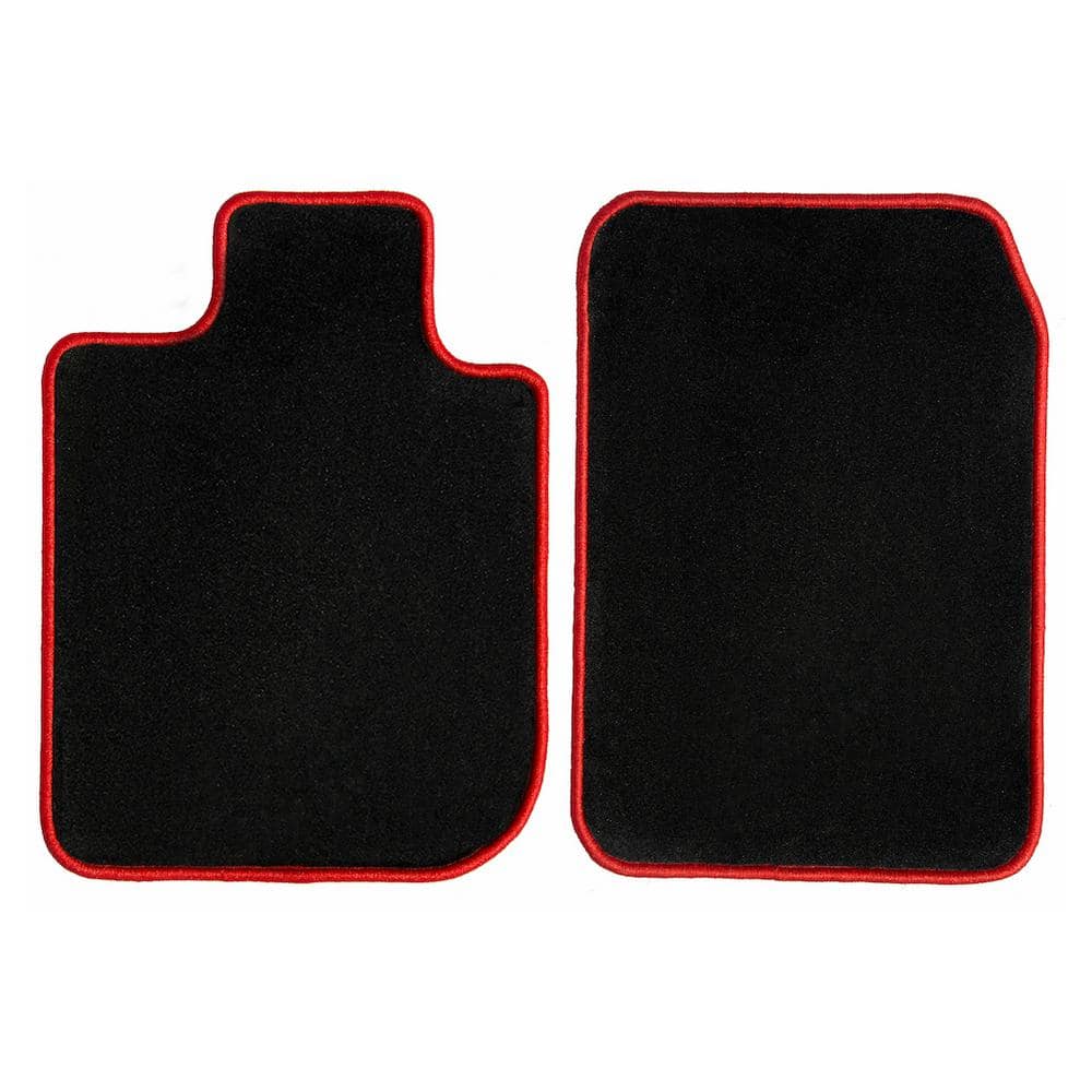 Nissan Rogue Black with Red Edging Carpet Car Mats/Floor Mats, Custom Fit for 2014-2020 Driver and Passenger Mats - Hercitys