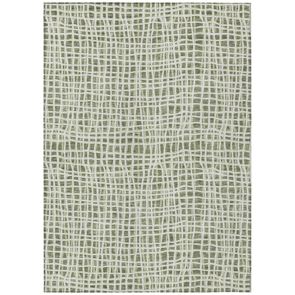 Chantille Machine Washable Indoor/Outdoor Abstract ACN729 Green 5 ft. x 7 ft. 6 in. Area Rug - Hercitys
