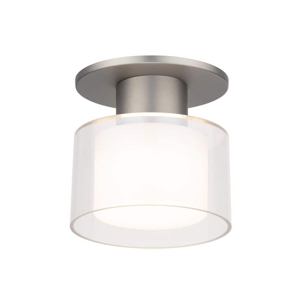 Twist-N-Lite 5 in. Brushed Nickel Selectable LED Semi-Flush Mount - Hercitys