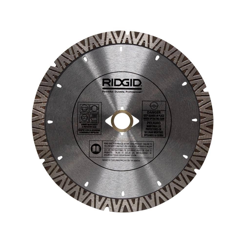 TURBO-V 7 In. Turbo Rim Diamond Blade for Masonry High Efficiency Cutting - Hercitys