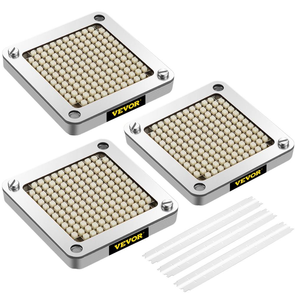 Replacement Chopper Blade 1/4 in. 3 PCS French Fry Blade Assembly Stainless Steel Dicer Parts and Push Block - Hercitys