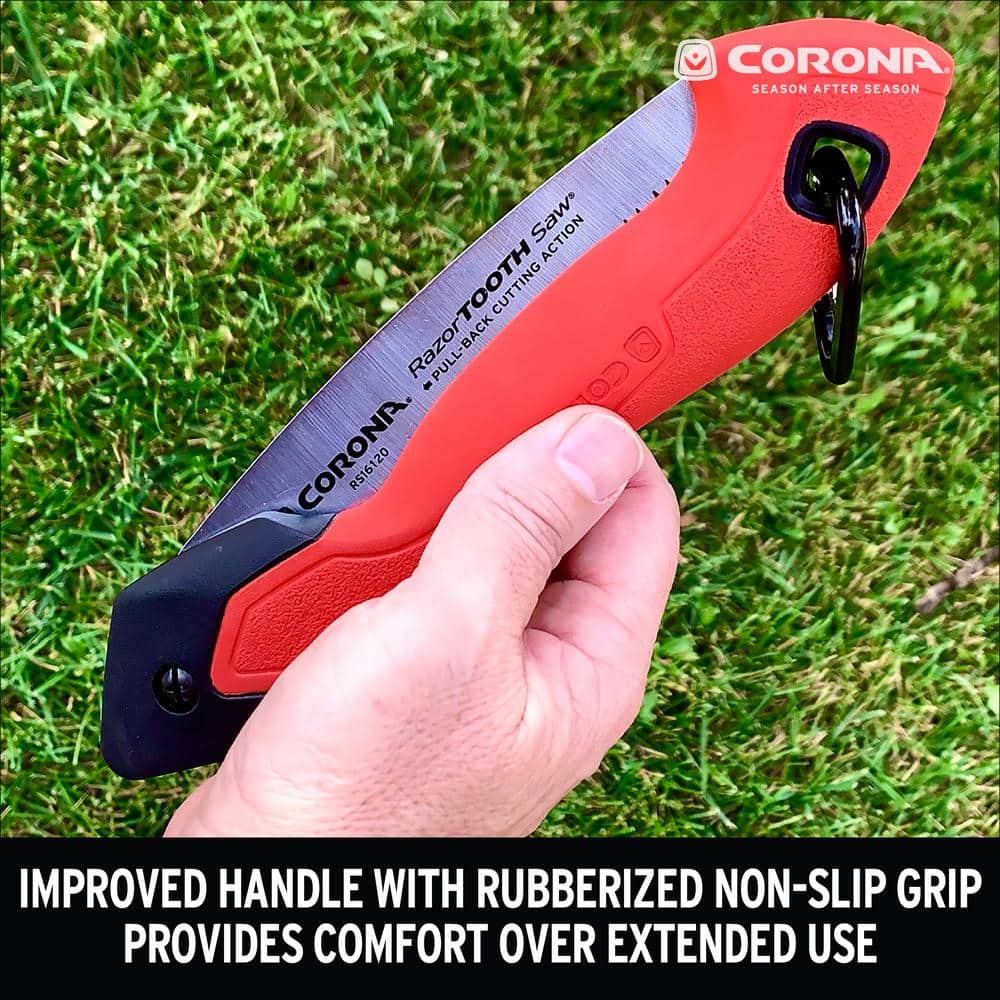 RazorTOOTH 7 in. High Carbon Steel Blade with Ergonomic Non-Slip Handle Folding Pruning Saw - Hercitys