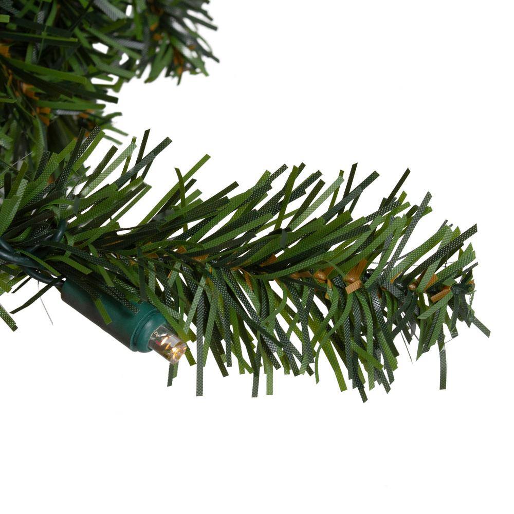 9 ft. x 10 in. Pre-Lit LED Canadian Pine Artificial Christmas Garland with Clear Lights - Hercitys
