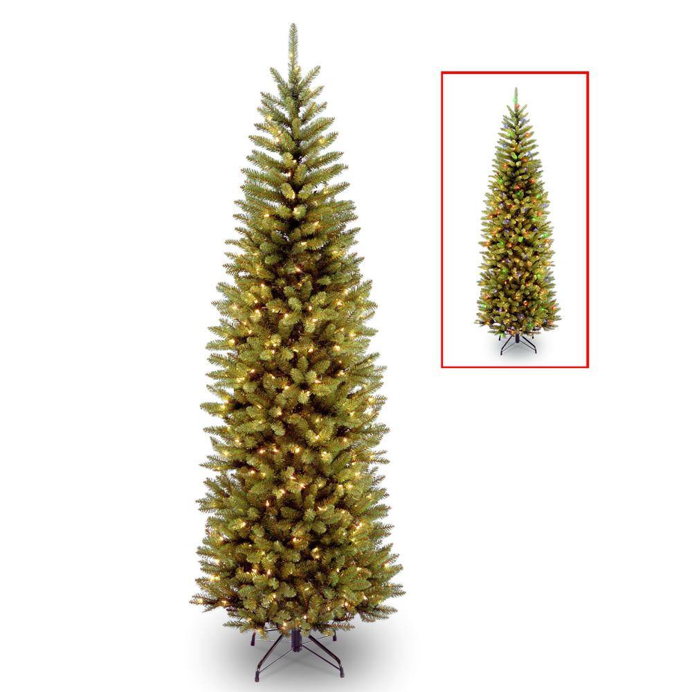 7 ft. PowerConnect Kingswood Fir Slim Artificial Christmas Tree with Dual Color LED Lights - Hercitys